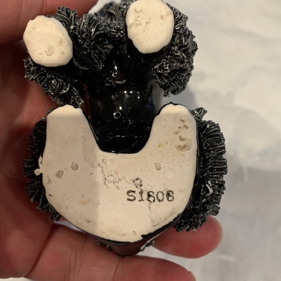 3 Poodle ornaments. Very old. Black handmade ceramic and heavy metal silver dog. - Picture 6 of 13